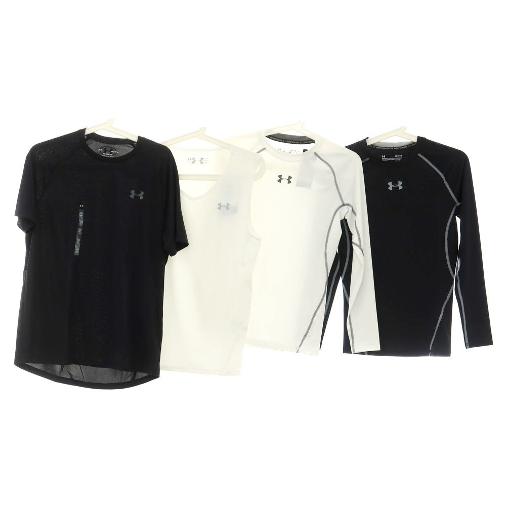 [Used] [Unused] Under Armour UNDER ARMOUR Polyester 4-piece set Short-sleeved tank top Long-sleeved T-shirt Black x White [Size M/L] [BLK] [S/S/A/W] [Condition Rank S] [Men&