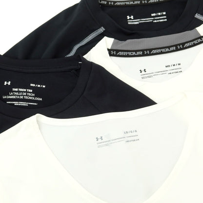 [Used] [Unused] Under Armour UNDER ARMOUR Polyester 4-piece set Short-sleeved tank top Long-sleeved T-shirt Black x White [Size M/L] [BLK] [S/S/A/W] [Condition Rank S] [Men&