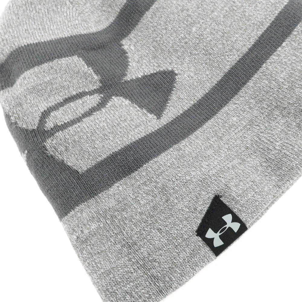 【中古】【未使用】アンダーアーマー UNDER ARMOUR アクリルナイロン ニットキャップ グレーxブラック【 ONE（57-60cm） 】【 状態ランクS 】【 メンズ 】