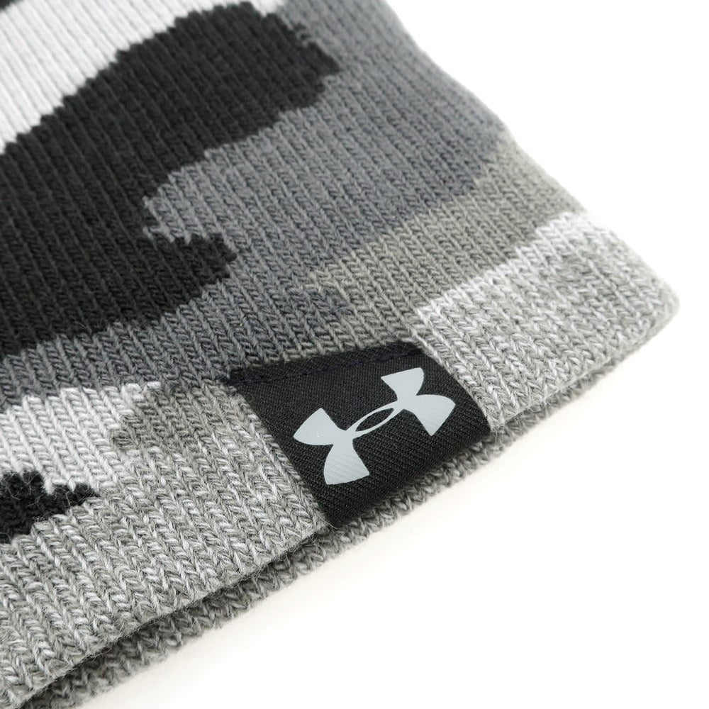 【中古】【未使用】アンダーアーマー UNDER ARMOUR アクリルナイロン ニットキャップ グレーxブラック【 ONE（57-60cm） 】【 状態ランクS 】【 メンズ 】