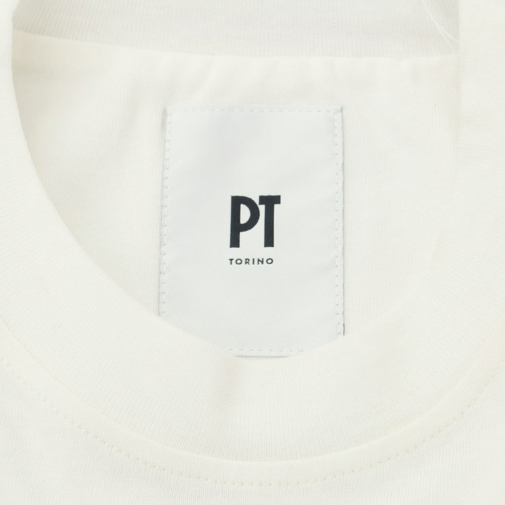 [New Outlet] PT TORINO Cotton Crew Neck Short Sleeve T-Shirt White [Size 48] [WHT] [S/S] [Condition Rank N-] [Men&