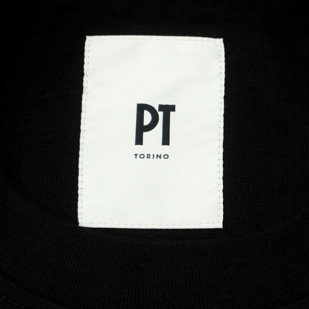 [New] PT TORINO Cotton Crew Neck Short Sleeve T-Shirt Black [Size 48] [BLK] [S/S] [Condition Rank N] [Men&