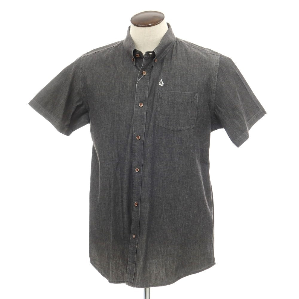 [Used] Volcom Cotton Button-down Short Sleeve Shirt Dark Gray [XL] [Condition Rank C] [Men&