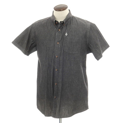 [Used] Volcom Cotton Button-down Short Sleeve Shirt Dark Gray [XL] [Condition Rank C] [Men&