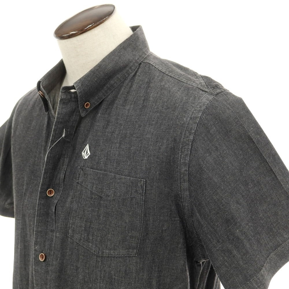 [Used] Volcom Cotton Button-down Short Sleeve Shirt Dark Gray [XL] [Condition Rank C] [Men&