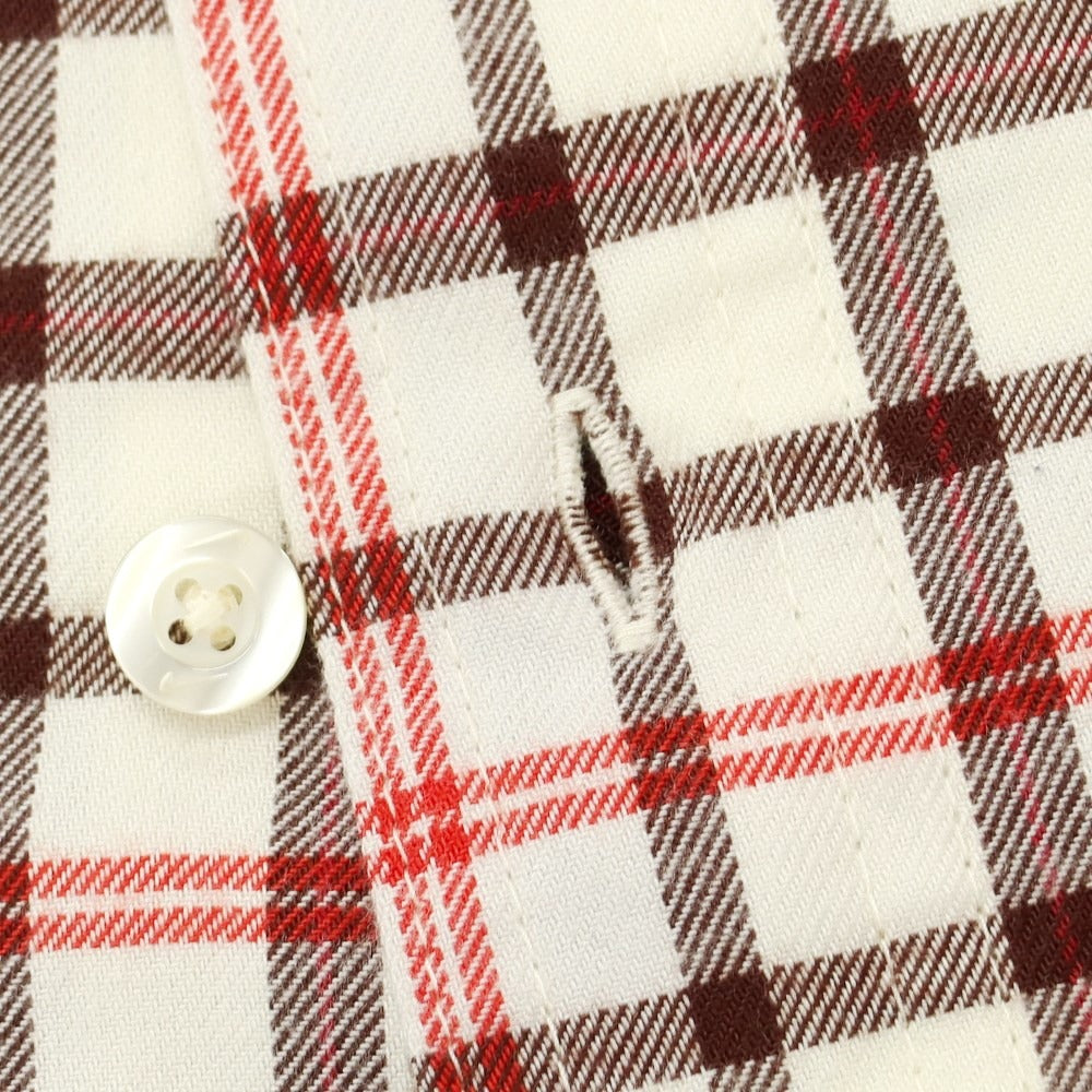 [Used] Nike polyester rayon check casual shirt, off-white x red [3XL] [Condition rank B] ​​[Men&