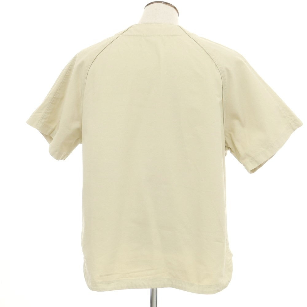 [Used] Nike Cotton Baseball Shirt, Short Sleeve Shirt, Beige [XXL] [Condition Rank B] ​​[Men&