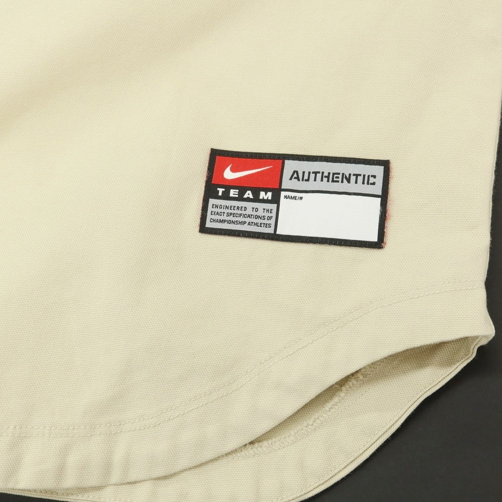 [Used] Nike Cotton Baseball Shirt, Short Sleeve Shirt, Beige [XXL] [Condition Rank B] ​​[Men&