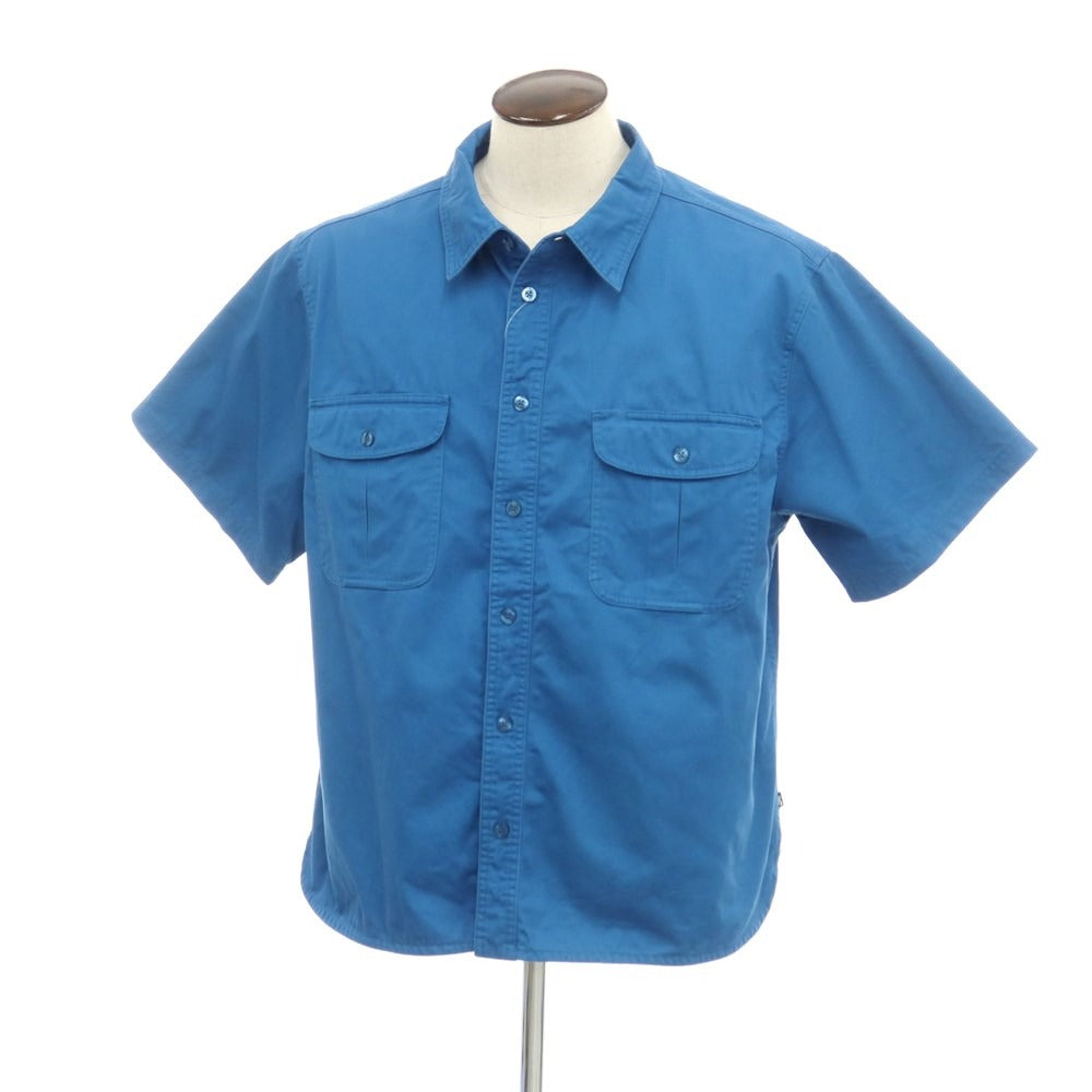 [Used] Nike Cotton Work Shirt, Short Sleeve Shirt, Blue [3XL] [Condition Rank B] ​​[Men&