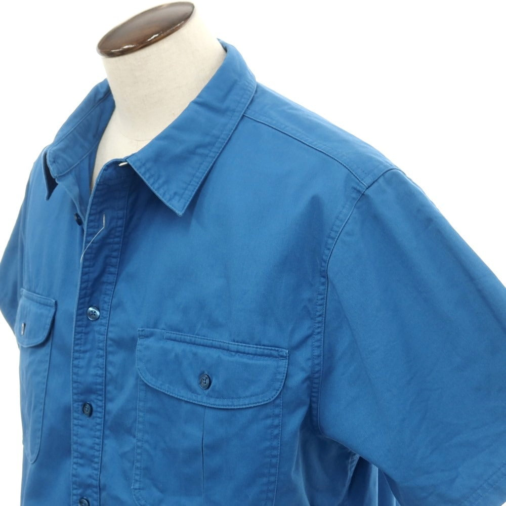 [Used] Nike Cotton Work Shirt, Short Sleeve Shirt, Blue [3XL] [Condition Rank B] ​​[Men&