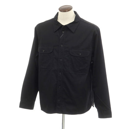 [Used] Nike Cotton Work Shirt Casual Shirt Black [3XL] [Condition Rank B] ​​[Men&