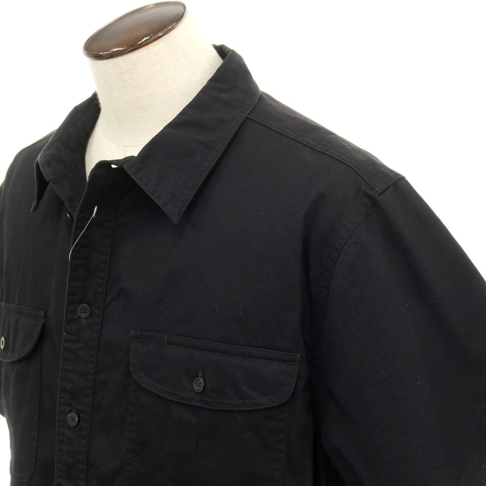 [Used] Nike Cotton Work Shirt, Short Sleeve Shirt, Black [3XL] [Condition Rank B] ​​[Men&