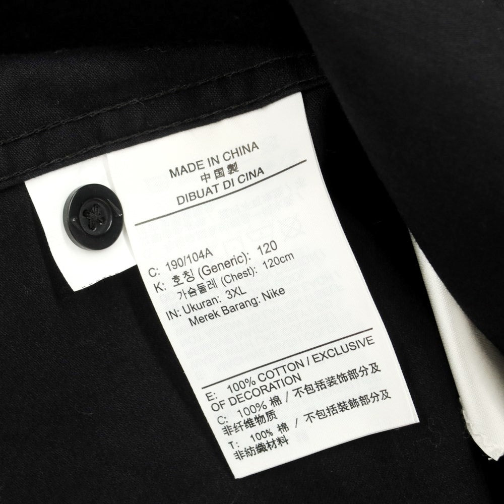 [Used] Nike Cotton Work Shirt, Short Sleeve Shirt, Black [3XL] [Condition Rank B] ​​[Men&