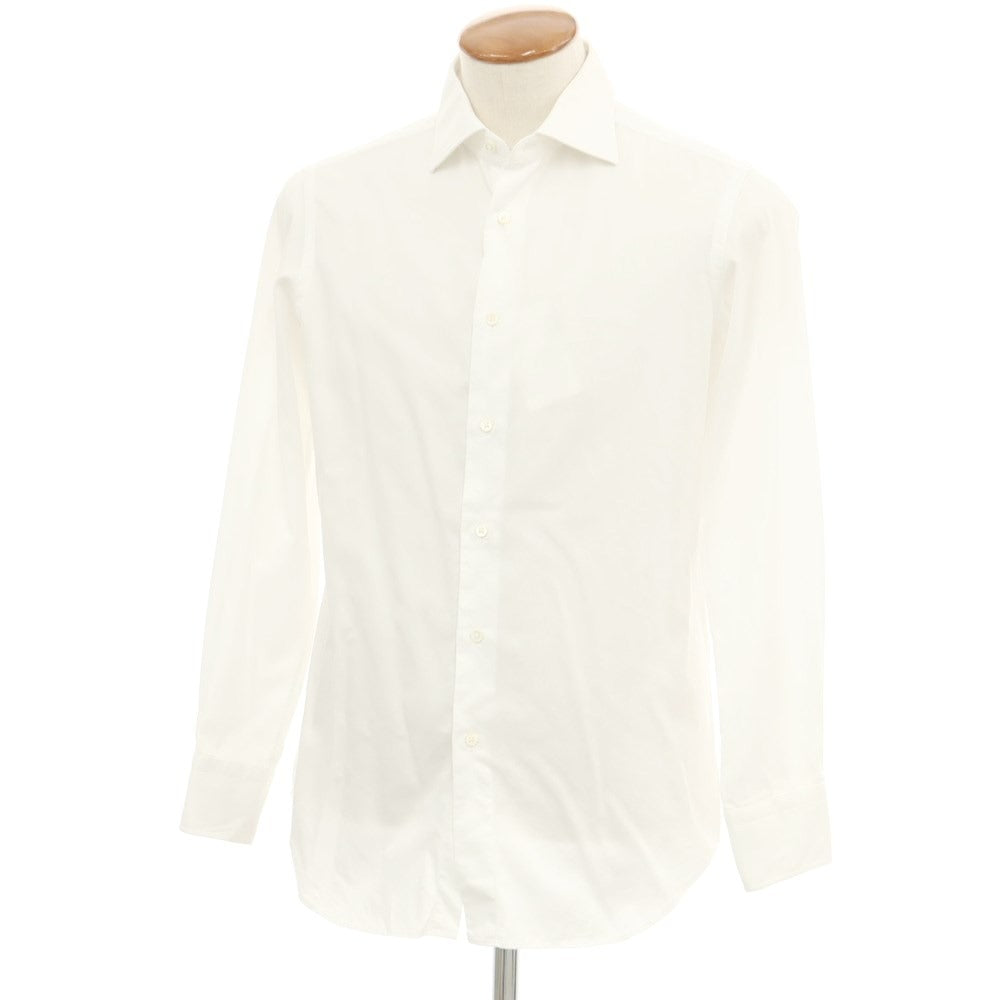 [Used] Makers Shirt Kamakura Cotton Semi-wide Collar Dress Shirt White [39] [Condition Rank C] [Men&