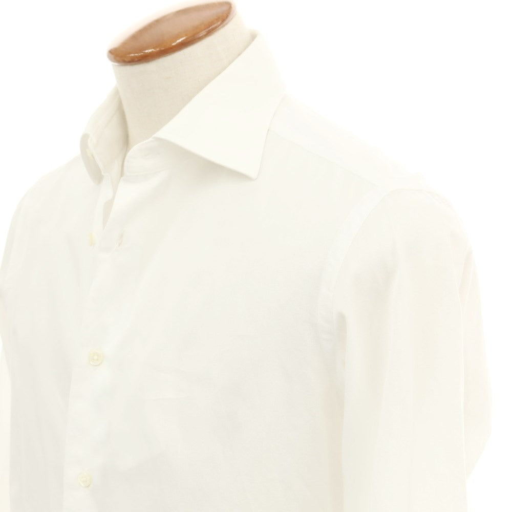 [Used] Makers Shirt Kamakura Cotton Semi-wide Collar Dress Shirt White [39] [Condition Rank C] [Men&