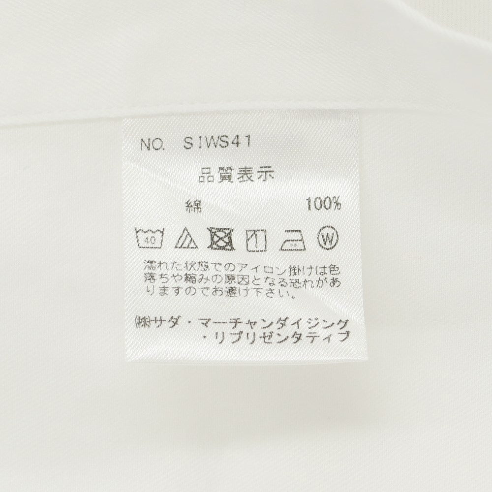 [Used] Makers Shirt Kamakura Cotton Semi-wide Collar Dress Shirt White [39] [Condition Rank C] [Men&