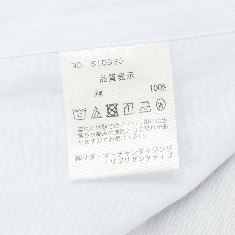 [Used] Makers Shirt Kamakura Cotton Semi-wide collar dress shirt Pale blue [39] [Condition rank C] [Men&