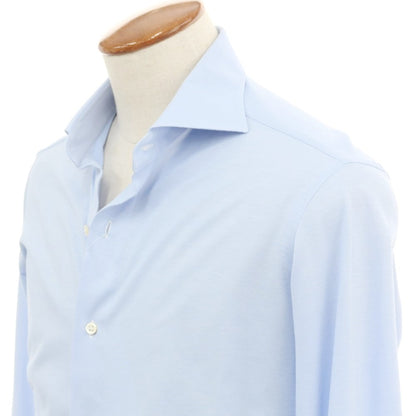 [Used] Makers Shirt Kamakura Cotton Polyester Horizontal Collar Dress Shirt Light Blue [39] [Condition Rank C] [Men&