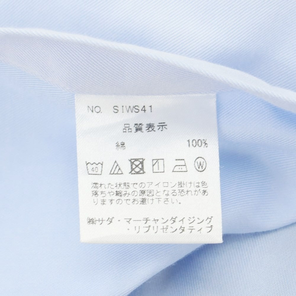 【中古】メイカーズシャツ カマクラ Makers Shirt 鎌倉 コットン セミワイドカラー ドレスシャツ ライトブルー【 39 】【 状態ランクC 】【 メンズ 】