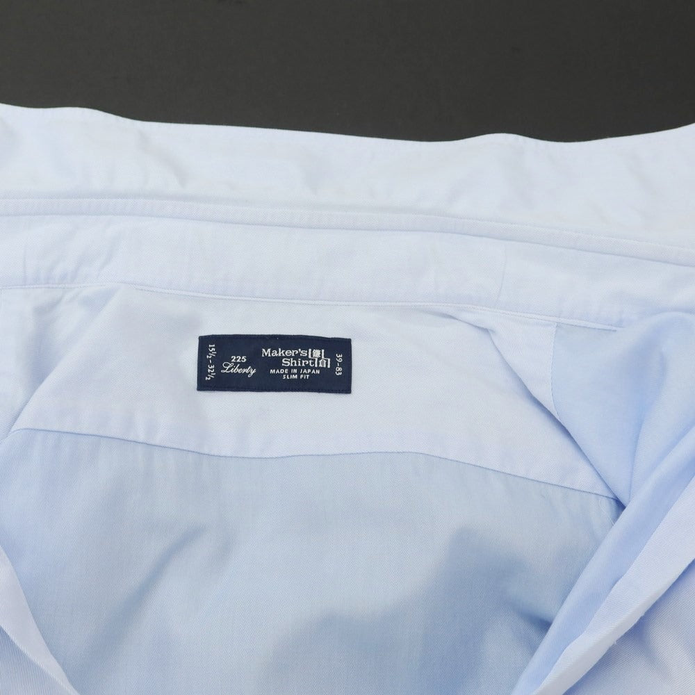 [Used] Makers Shirt Kamakura Cotton Semi-wide collar dress shirt Light blue [39] [Condition rank C] [Men&