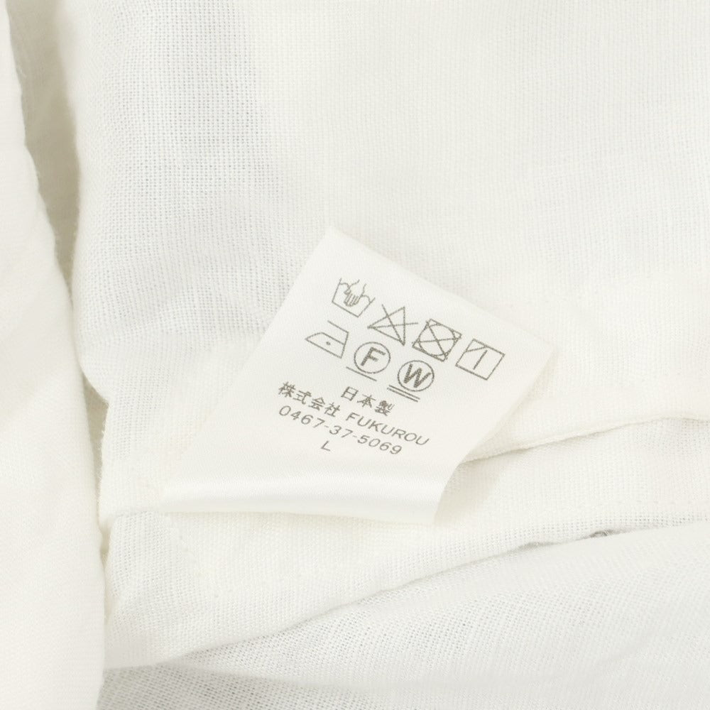 [Used] OFF THE CUFF Linen Open Collar Short Sleeve Shirt White [L] [Condition Rank B] ​​[Men&