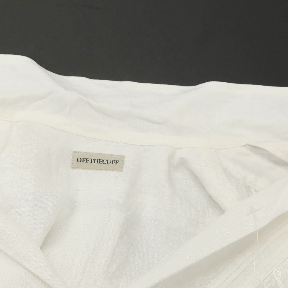 [Used] OFF THE CUFF Linen Open Collar Short Sleeve Shirt White [L] [Condition Rank B] ​​[Men&