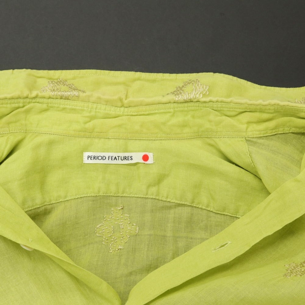 [Used] PERIOD FEATURES Silk Long Sleeve Casual Shirt Light Green [3] [Condition Rank C] [Men&