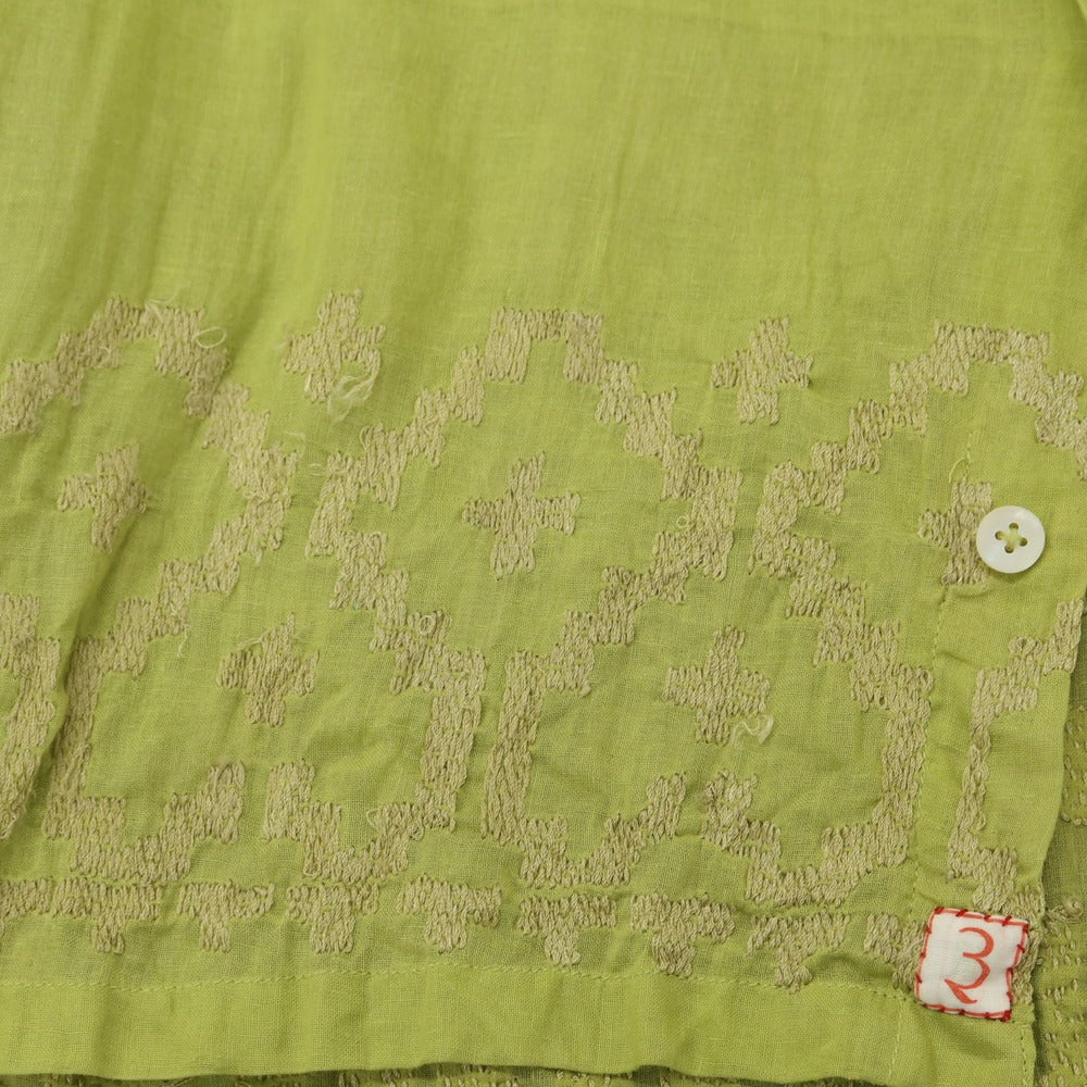 [Used] PERIOD FEATURES Silk Long Sleeve Casual Shirt Light Green [3] [Condition Rank C] [Men&