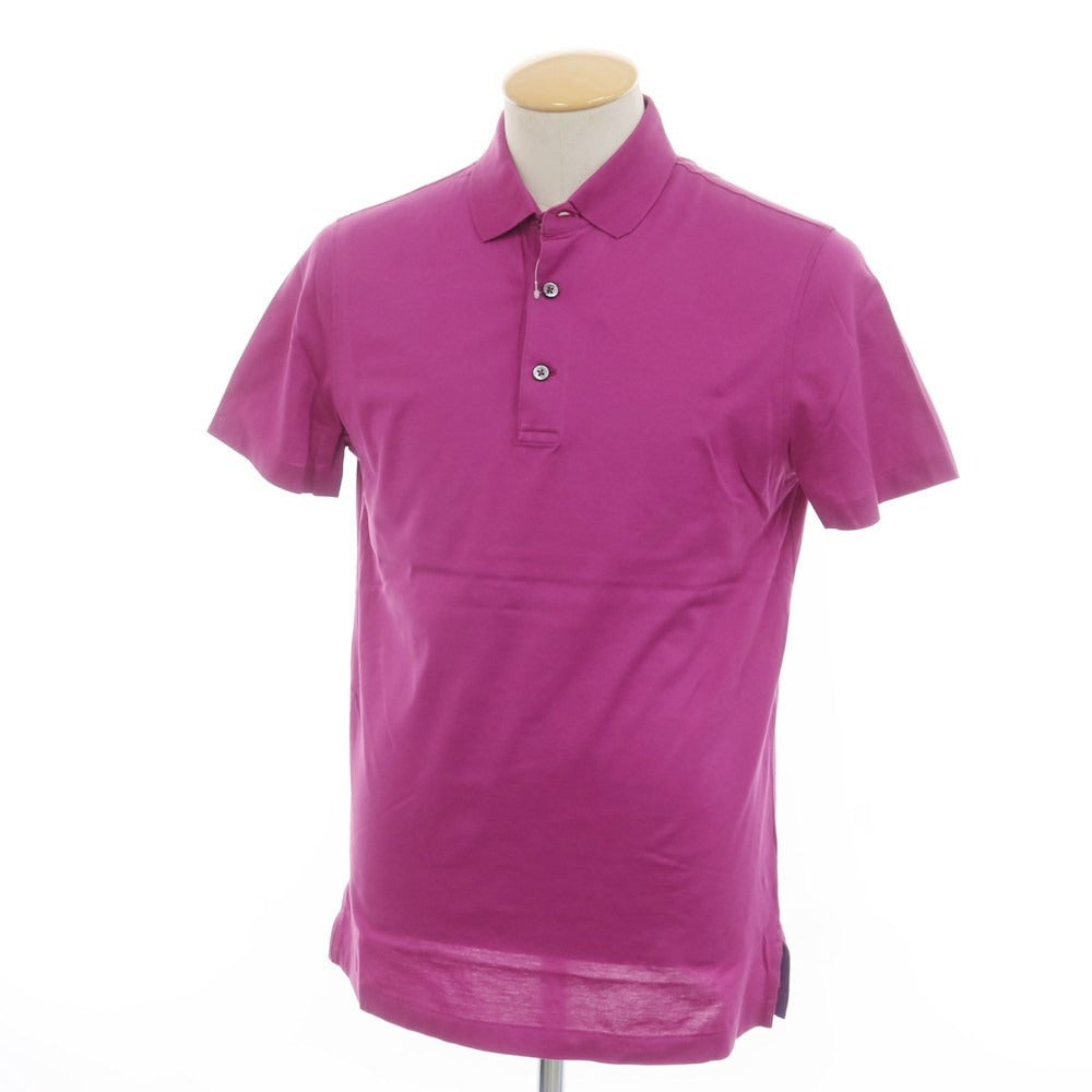 [Used] Ralph Lauren Purple Label Ralph Lauren Collection Purple Label Cotton Short Sleeve Polo Shirt Fuchsia Purple [Size S] [PUP] [S/S] [Condition Rank B] ​​[Men&