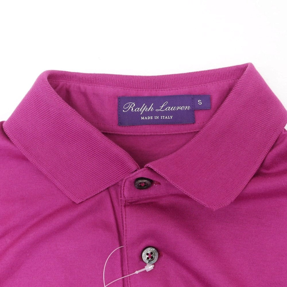 [Used] Ralph Lauren Purple Label Ralph Lauren Collection Purple Label Cotton Short Sleeve Polo Shirt Fuchsia Purple [Size S] [PUP] [S/S] [Condition Rank B] ​​[Men&