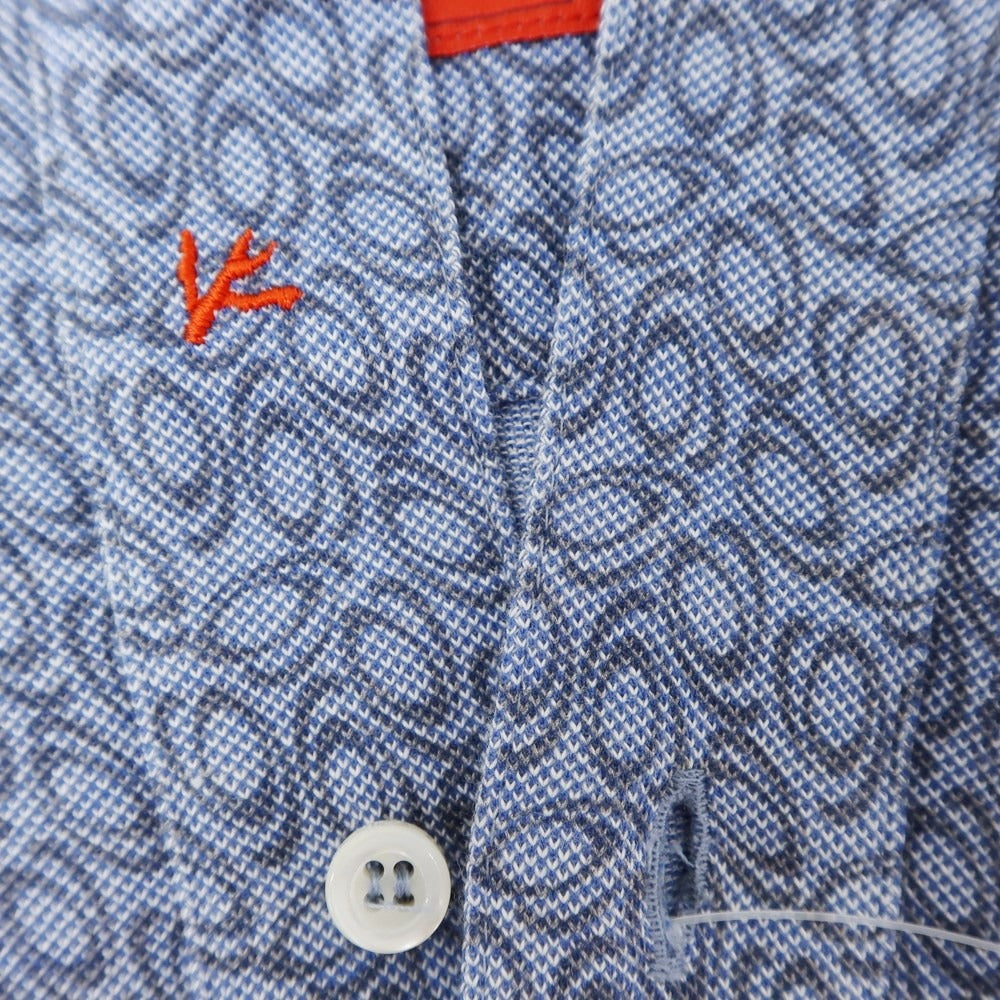 [Used] ISAIA Cotton Pique Short Sleeve Polo Shirt Light Blue x Gray [Size XS] [BLU] [S/S] [Condition Rank B] ​​[Men&