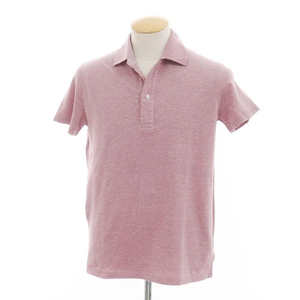 [Used] ISAIA Cotton Pique Short Sleeve Polo Shirt Dark Pink [Size XS] [PNK] [S/S] [Condition Rank A] [Men&