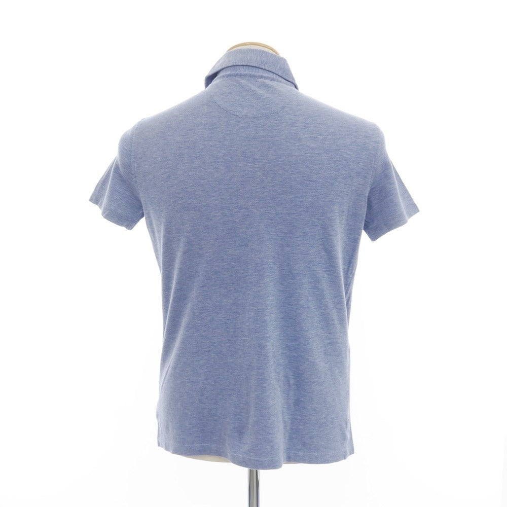 [Used] ISAIA Cotton Pique Short Sleeve Polo Shirt Blue x White [Size XS] [BLU] [S/S] [Condition Rank A] [Men&