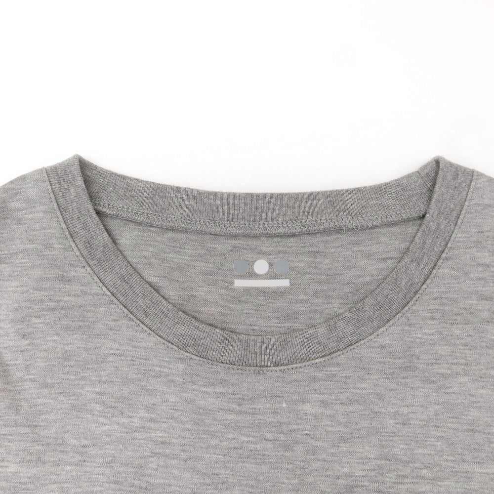 【中古】スリードッツ three dots コットン クルーネック 長袖Ｔシャツ グレー【サイズM】【GRY】【S/S/A/W】【状態ランクB】【メンズ】【759184】