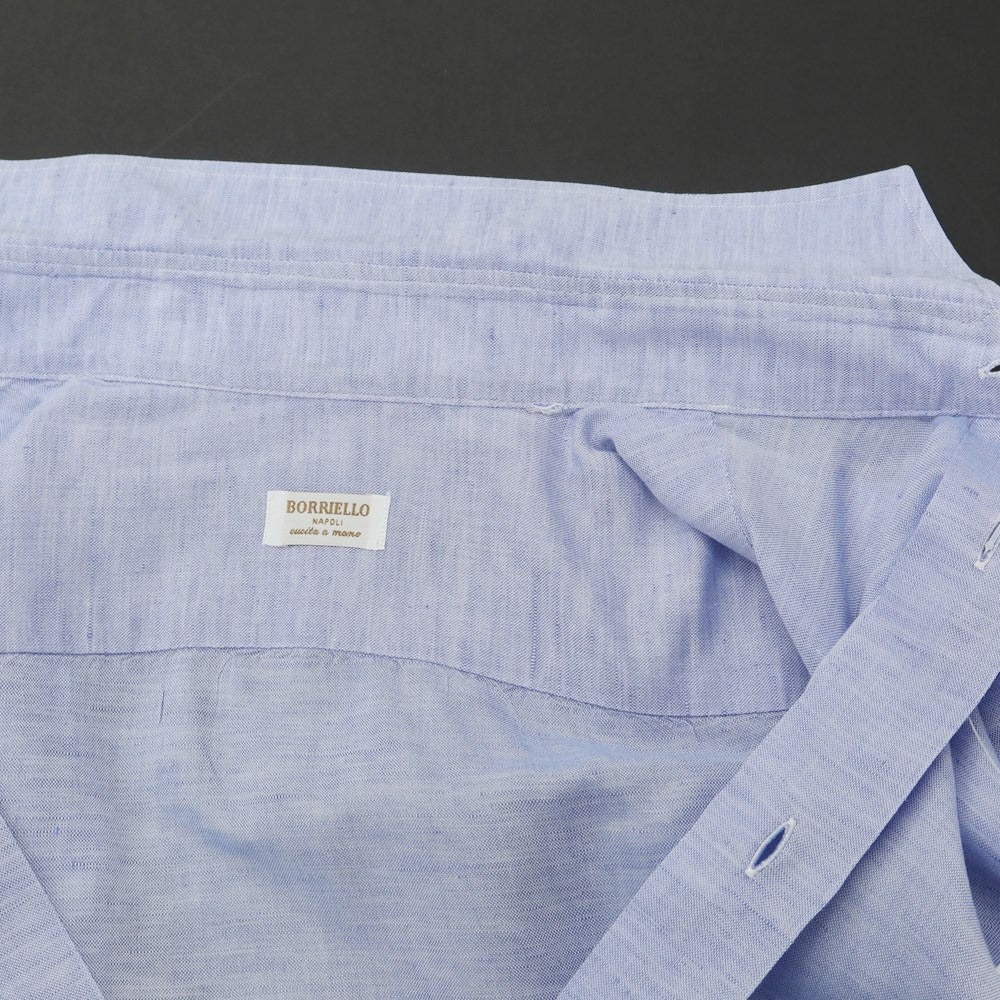 [Used] BORRIELLO Cotton Horizontal Collar Dress Shirt Blue [No description (S rank)] [Condition rank B] ​​[Men&