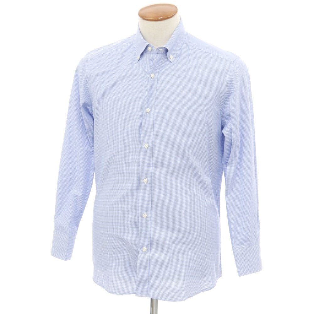 [Used] FAY Cotton Button-down Dress Shirt Blue x White [39] [Condition Rank B] ​​[Men&