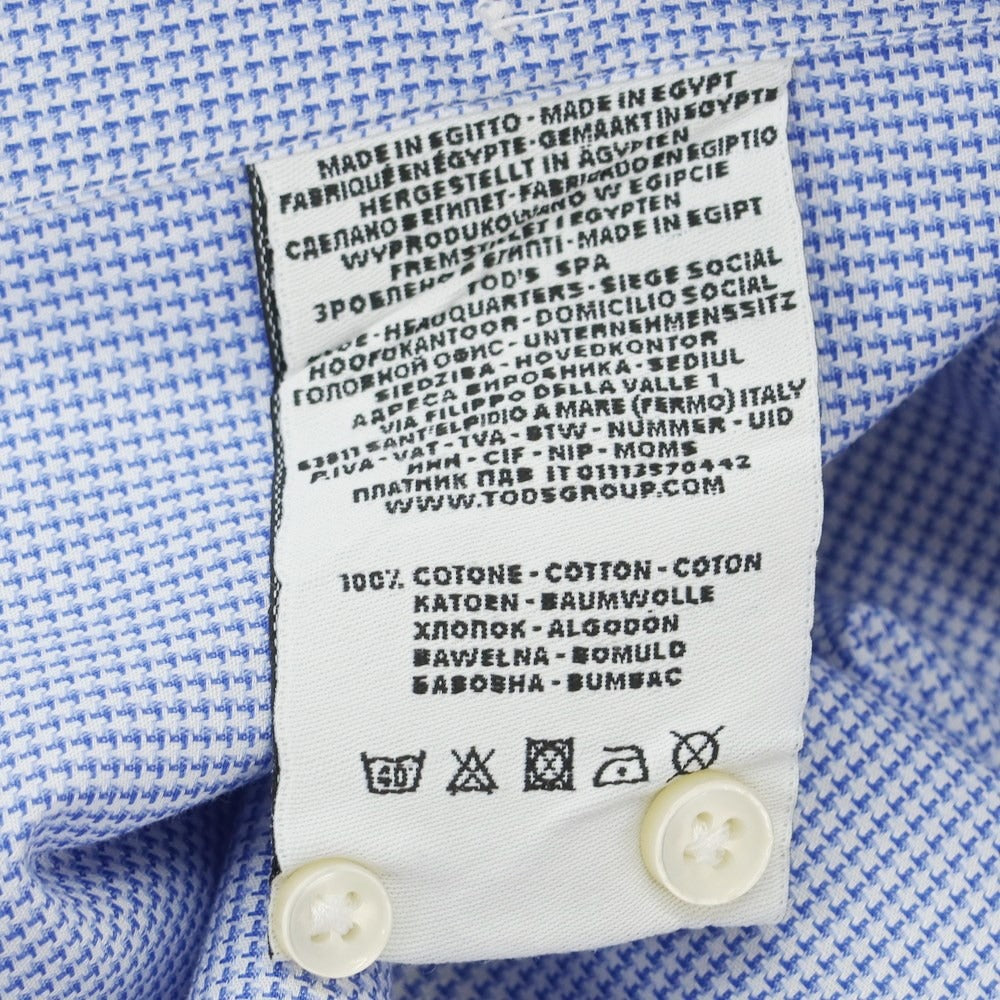 [Used] FAY Cotton Button-down Dress Shirt Blue x White [39] [Condition Rank B] ​​[Men&