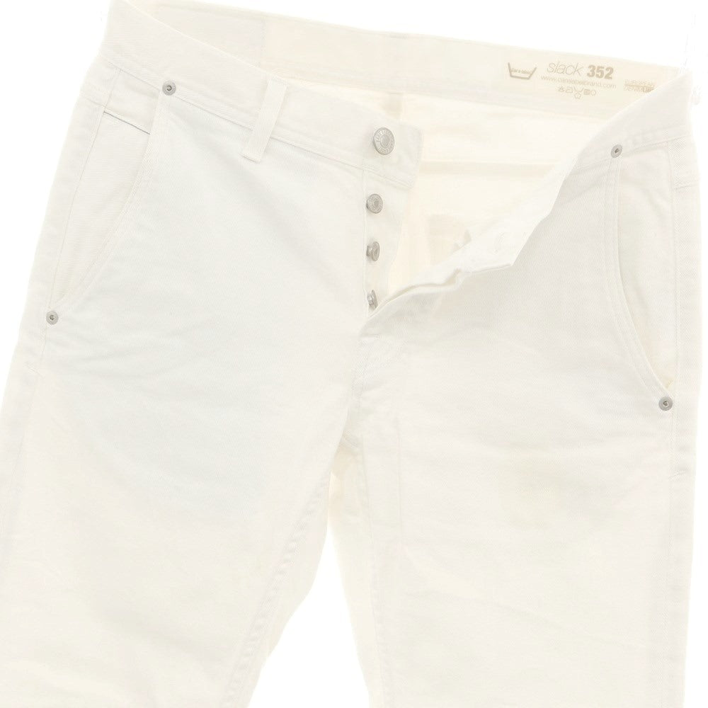 [Used] Care label stretch jeans denim pants white [31] [Condition rank C] [Men&