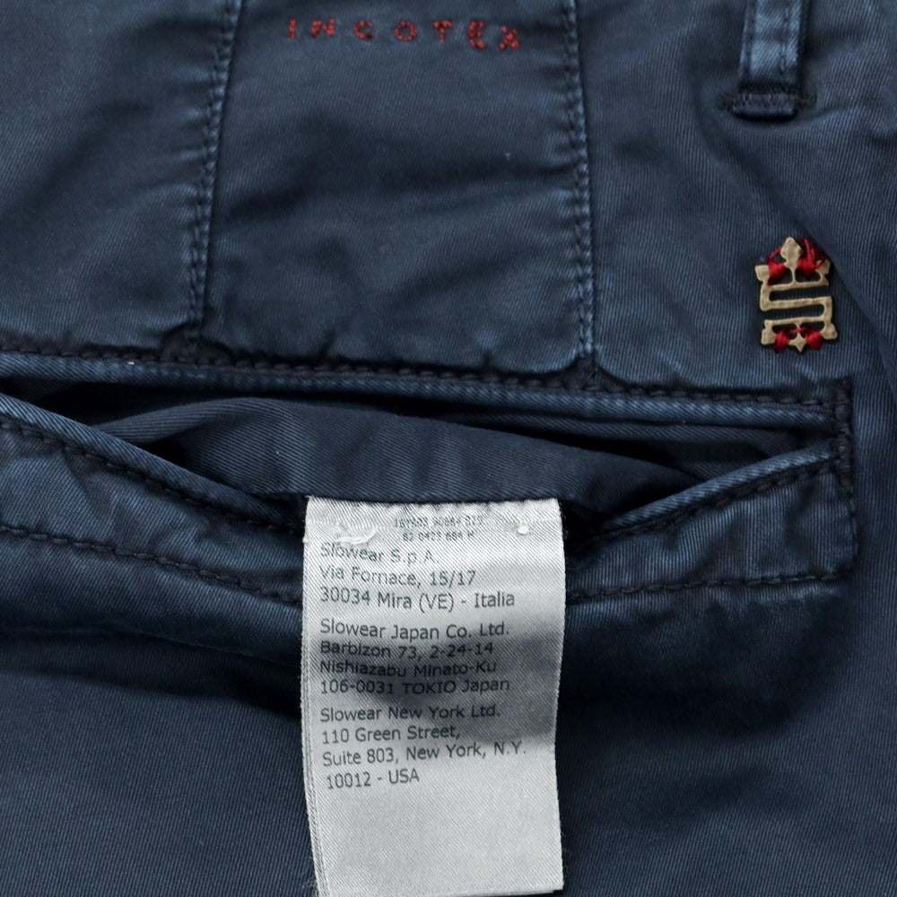 [Used] INCOTEX Stretch Twill Cotton Chino Pants Navy [30] [Condition Rank B] ​​[Men&