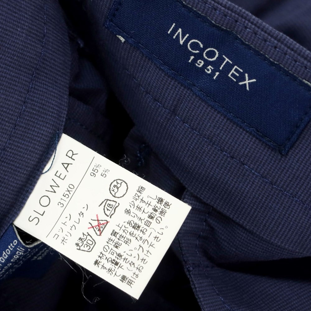 [Used] INCOTEX stretch cotton casual slacks pants purple navy [46] [Condition rank B] ​​[Men&