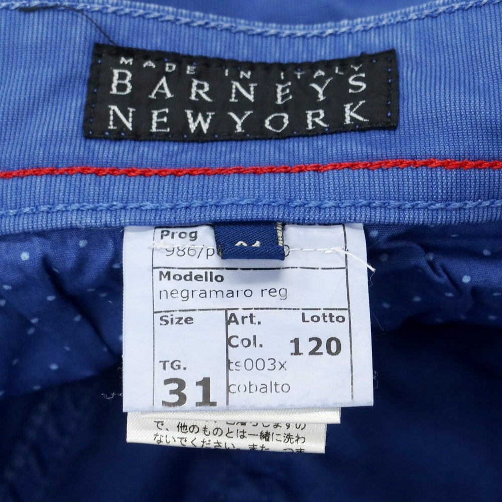 【中古】バーニーズニューヨーク BARNEYS NEWYORK ストレッチコットン 5ポケットパンツ ブルー【 31 】【 状態ランクB 】【 メンズ 】