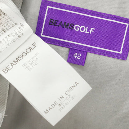 [Used] BEAMS GOLF Polyester Cotton Linen Casual Slacks Pants Light Gray [42] [Condition Rank B] ​​[Men&