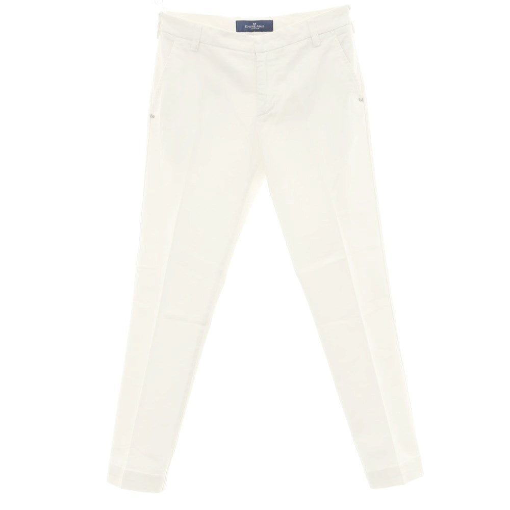 [Used] ENTRE AMIS Stretch Cotton Casual Slacks Pants White [32] [Condition Rank B] ​​[Men&