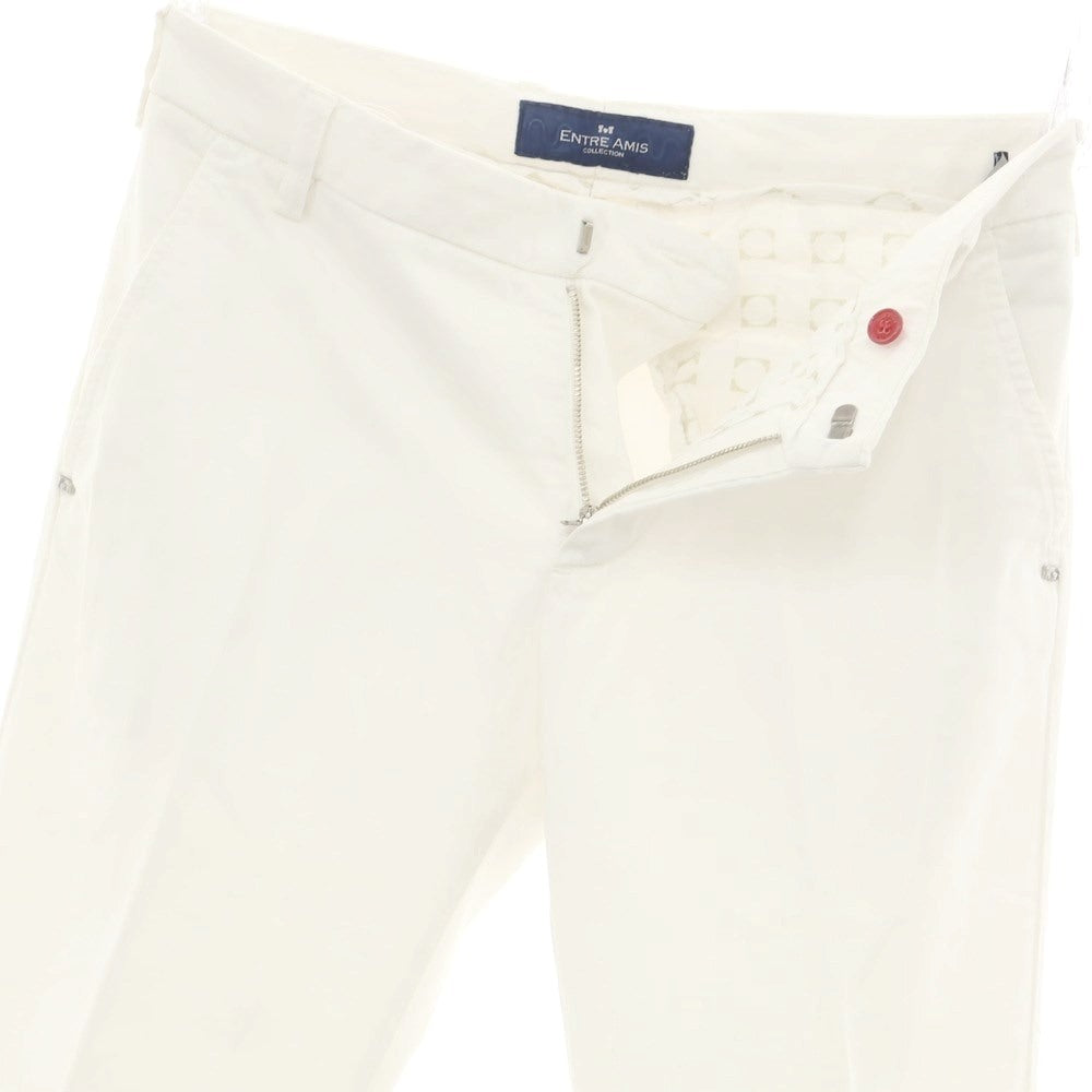 [Used] ENTRE AMIS Stretch Cotton Casual Slacks Pants White [32] [Condition Rank B] ​​[Men&