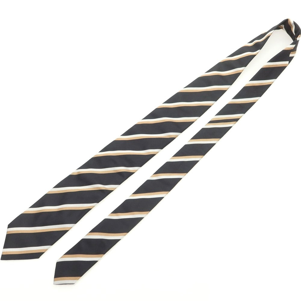 【中古】タイユアタイ TIE YOUR TIE シルク ストライプ柄ネクタイ ブラックxブラウン【 状態ランクC 】【 メンズ 】
[APD]