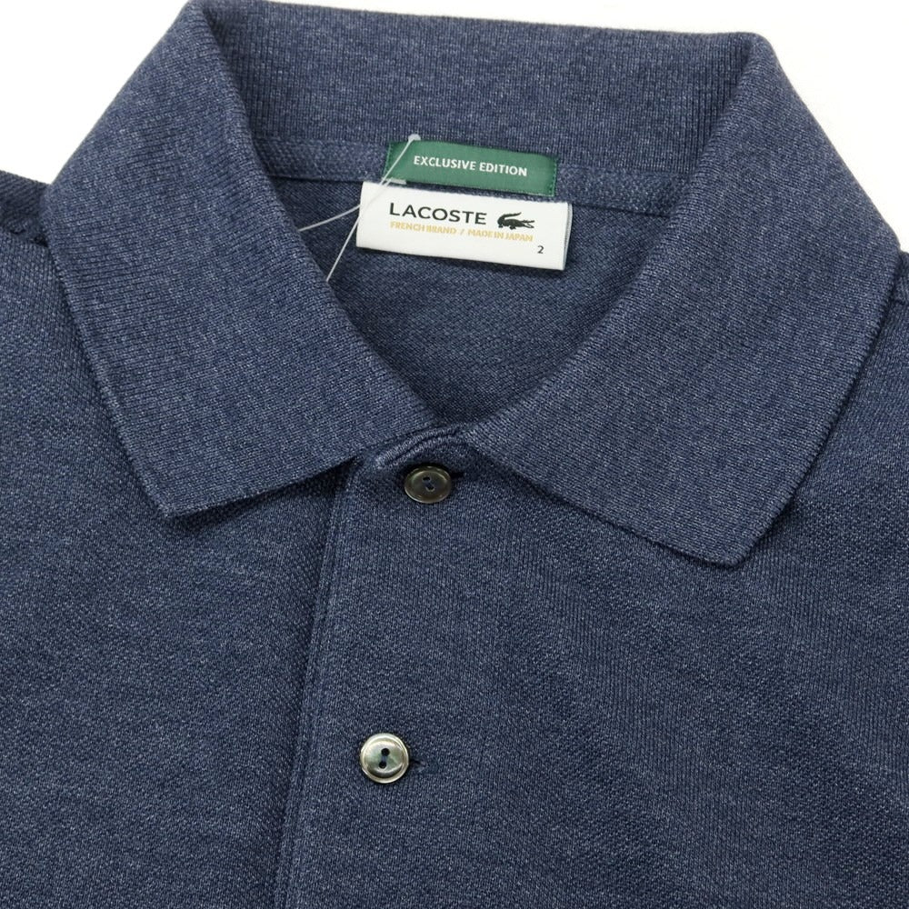 [Used] LACOSTE Cotton Polyester Pique Short Sleeve Polo Shirt Light Ash Navy [Size 2] [NVY] [S/S] [Condition Rank B] ​​[Men&