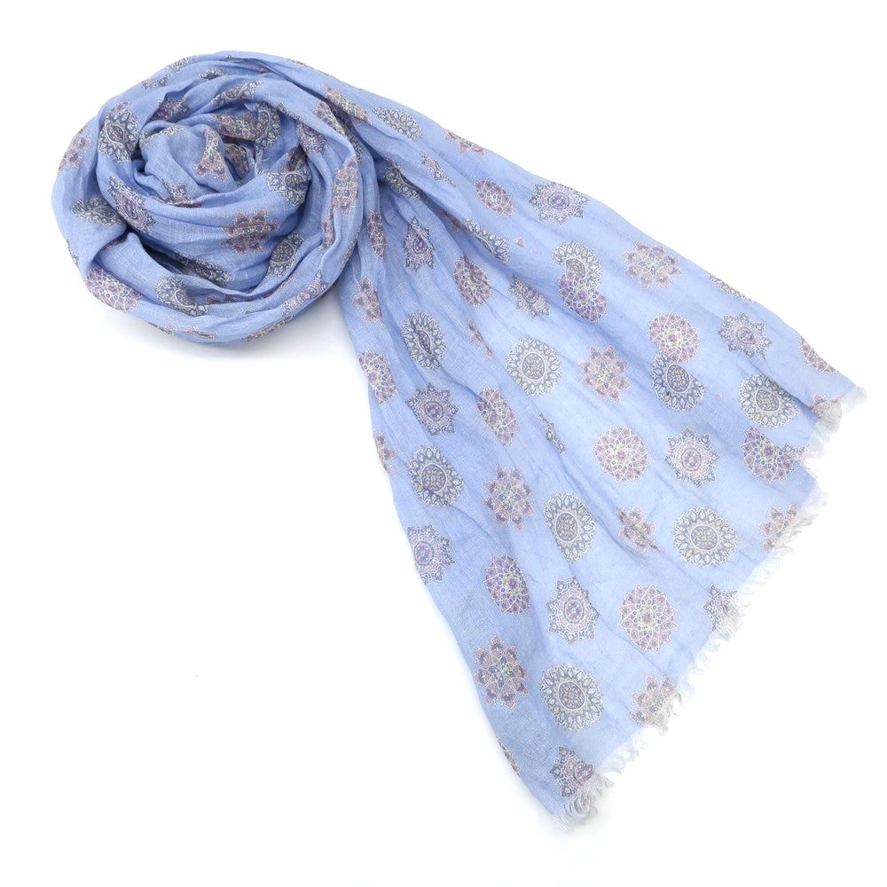 [Used] Brilla per il gusto Linen Small Pattern Stole Light Blue [BLU] [S/S] [Condition Rank C] [Men&