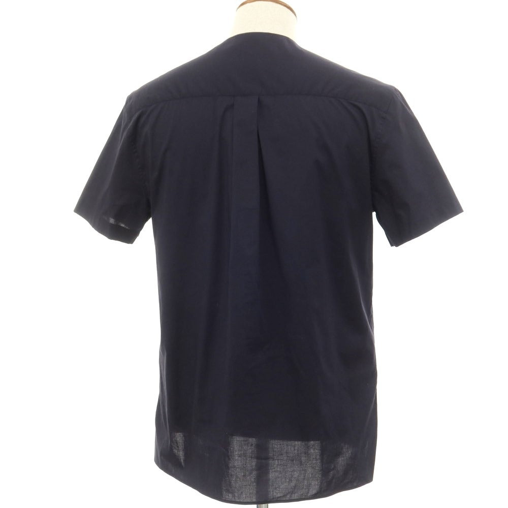 [Used] [Unused] Emporio Armani EMPORIO ARMANI Cotton No-collar Short-sleeve Shirt Navy [M] [Condition Rank S] [Men&