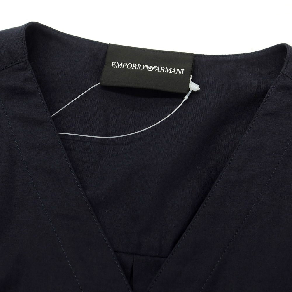 [Used] [Unused] Emporio Armani EMPORIO ARMANI Cotton No-collar Short-sleeve Shirt Navy [M] [Condition Rank S] [Men&