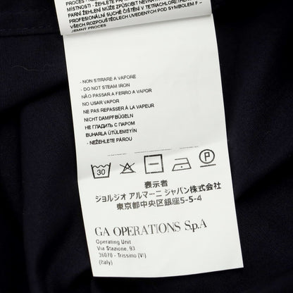 [Used] [Unused] Emporio Armani EMPORIO ARMANI Cotton No-collar Short-sleeve Shirt Navy [M] [Condition Rank S] [Men&